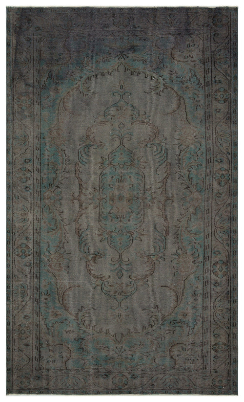 Atina Grey Vintage Wool Handmade Area Rug 5'10" x 9'10"