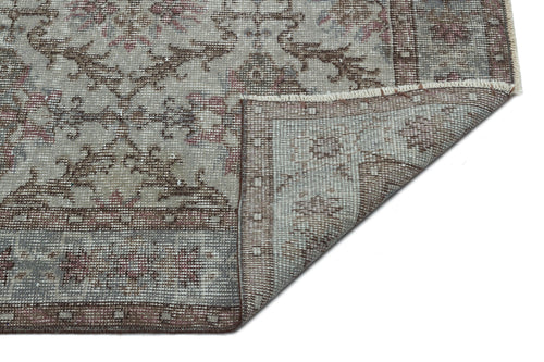 Atina Grey Vintage Wool Handmade Area Rug 5'3" x 9'0"