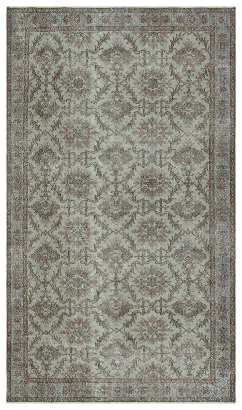 Atina Grey Vintage Wool Handmade Area Rug 5'3" x 9'0"