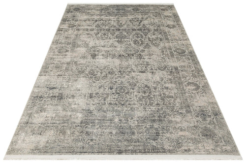 Vintage Area Rug – Grey Machine Made Rug | Soft Touch Carpet, Easy Clean