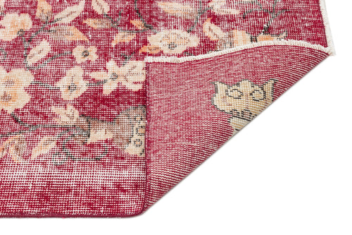 Atina Red Vintage Wool Handmade Area Rug 3'10" x 6'10"