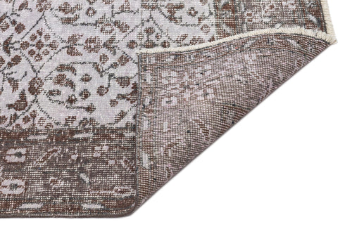 Atina Beige Vintage Wool Handmade Area Rug 4'4" x 7'2"