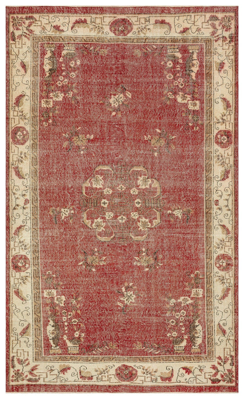 Atina Red Vintage Wool Handmade Area Rug 6'7" x 10'4"