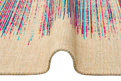 Feldkirchen bei Graz Beige Striped Cotton Kilim