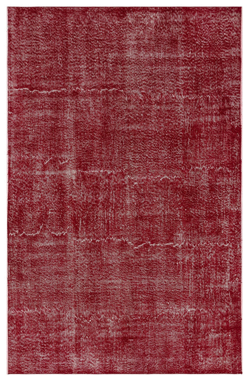 Atina Red Vintage Wool Handmade Area Rug 5'7" x 8'0"