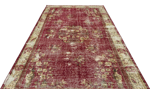 Atina Red Classic Wool Handmade Area Rug 6'4" x 9'1"