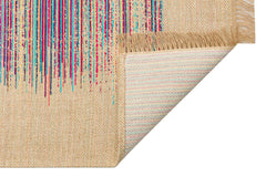 Feldkirchen bei Graz Beige Striped Cotton Kilim