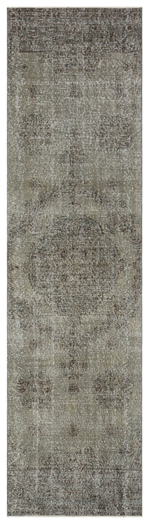 Atina Grey Vintage Wool Handmade Area Rug 3'1" x 11'5"