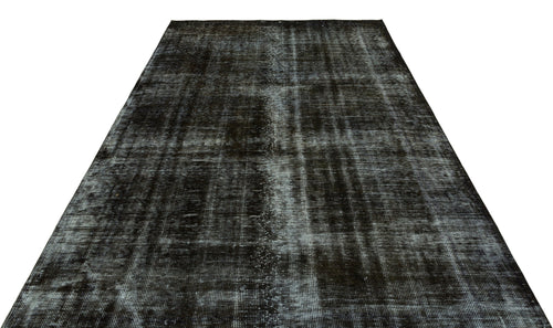 Atina Black Vintage Wool Handmade Area Rug 6'6" x 9'11"