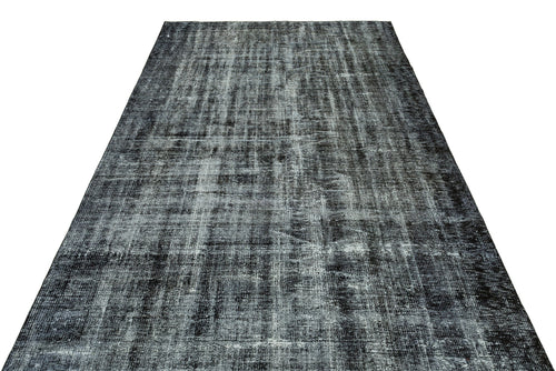 Atina Black Vintage Wool Handmade Area Rug 5'6" x 9'0"