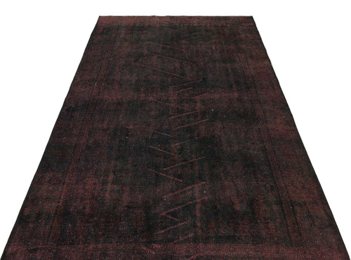 Atina Black Vintage Wool Handmade Area Rug 4'9" x 7'7"
