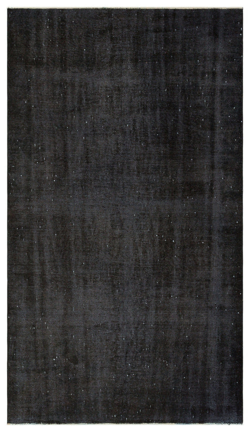 Atina Black Vintage Wool Handmade Area Rug 5'3" x 8'10"