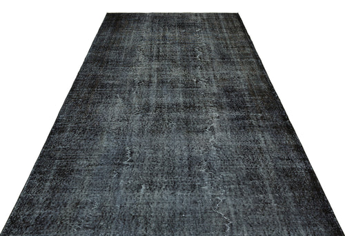 Atina Black Vintage Wool Handmade Area Rug 5'10" x 9'5"