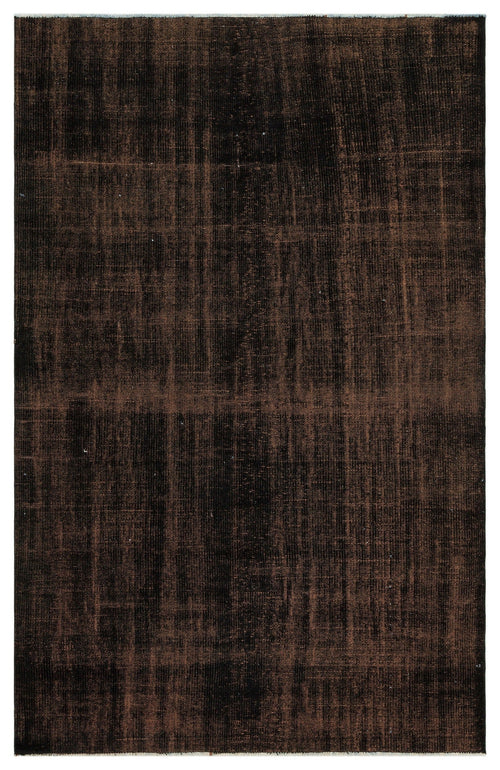 Atina Brown Vintage Wool Handmade Area Rug 5'1" x 7'9"