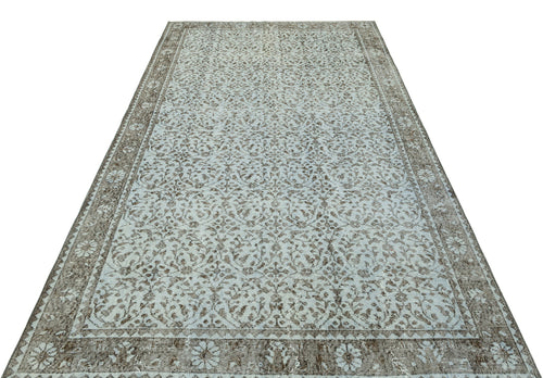 Atina Grey Vintage Wool Handmade Area Rug 5'6" x 9'3"