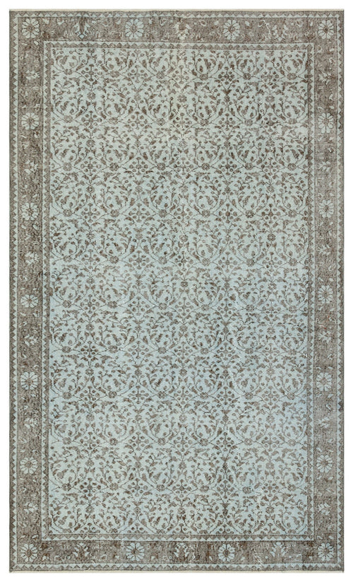Atina Grey Vintage Wool Handmade Area Rug 5'6" x 9'3"