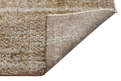 Atina Brown Vintage Wool Handmade Area Rug 6'7" x 10'2"