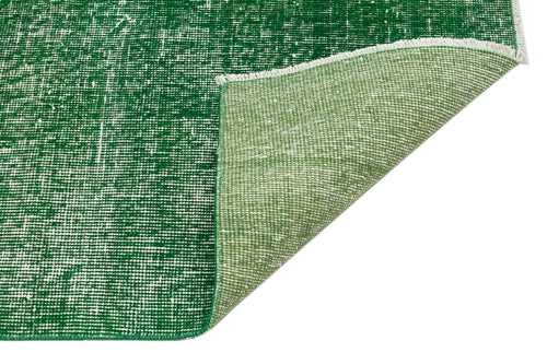 Atina Green Vintage Wool Handmade Area Rug 4'8" x 7'7"