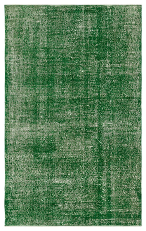 Atina Green Vintage Wool Handmade Area Rug 4'8" x 7'7"