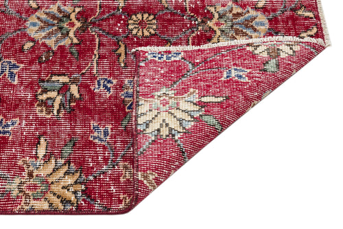 Atina Red Vintage Wool Handmade Area Rug 5'2" x 8'6"