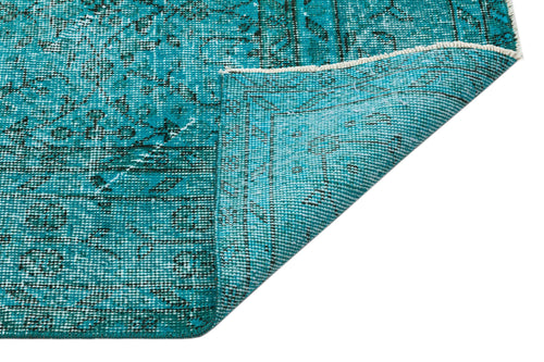 Atina Turquoise Vintage Wool Handmade Area Rug 5'8" x 8'10"