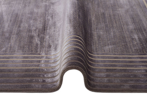 Grey Cotton Area Rug – Machine Made Classic Flatweave Non Slip Carpet