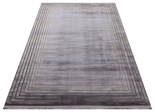 Grey Cotton Area Rug – Machine Made Classic Flatweave Non Slip Carpet
