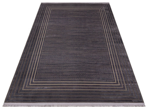 Grey Cotton Area Rug – Machine Made Classic Flatweave Non Slip Carpet