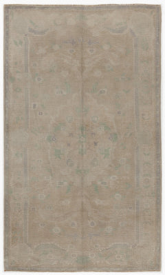 Kavala Beige Classic Wool Handmade Area Rug 4'8" x 7'10"