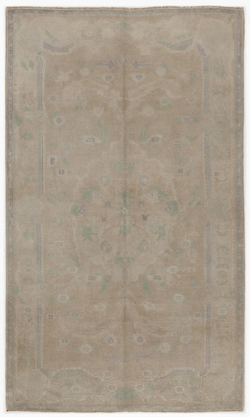 Kavala Beige Classic Wool Handmade Area Rug 4'8" x 7'10"
