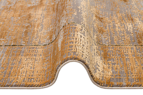 Vintage Area Rug – Gold Overdyed Machine Made Rug | Soft Texture, Antislip Floor Covering