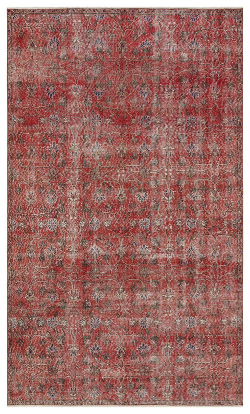 Atina Red Vintage Wool Handmade Area Rug 5'0" x 8'5"