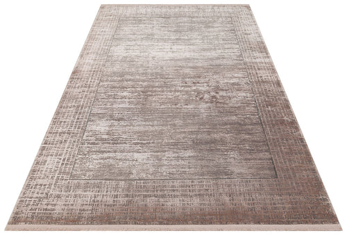 Machine Made Area Rug | Beige Classic Overdyed Textured Flatweave Carpet