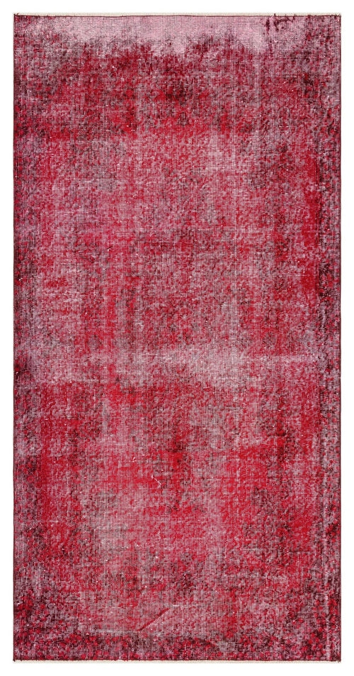 Atina Red Vintage Wool Handmade Area Rug 3'8" x 7'3"