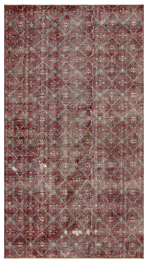 Atina Red Vintage Wool Handmade Area Rug 5'1" x 8'4"