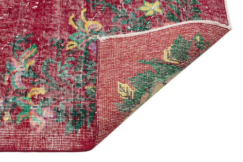 Atina Red Vintage Wool Handmade Area Rug 4'10" x 8'5"