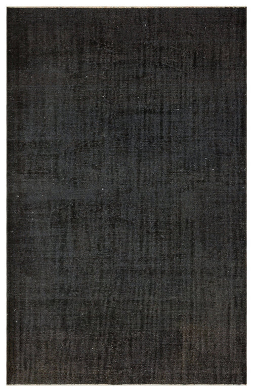 Atina Black Vintage Wool Handmade Area Rug 5'7" x 8'8"