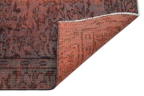 Atina Brown Vintage Wool Handmade Area Rug 5'3" x 9'9"