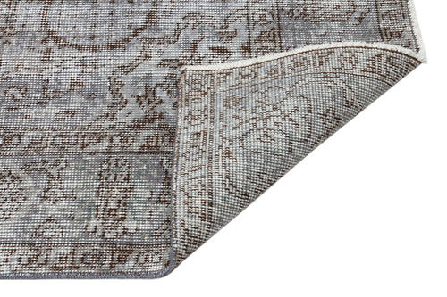 Atina Grey Vintage Wool Handmade Area Rug 5'7" x 9'5"