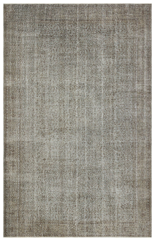 Atina Grey Vintage Wool Handmade Area Rug 6'9" x 10'7"
