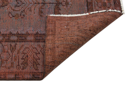 Atina Brown Vintage Wool Handmade Area Rug 5'9" x 8'10"