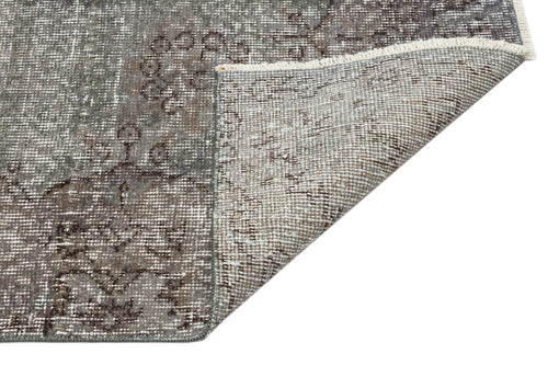 Atina Grey Vintage Wool Handmade Area Rug 4'8" x 11'6"