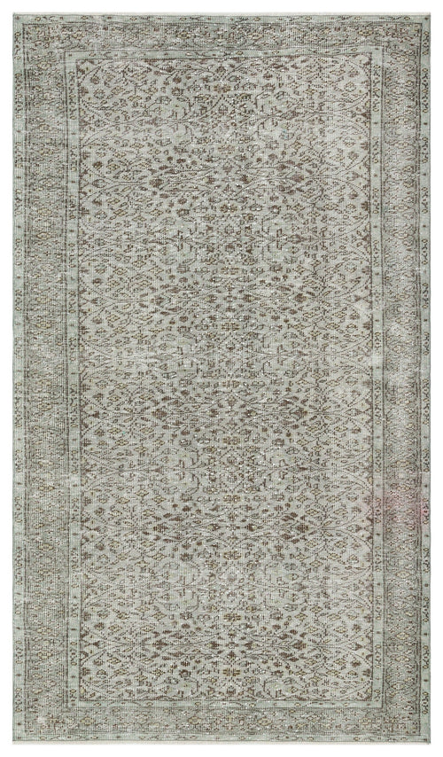 Atina Grey Vintage Wool Handmade Area Rug 3'3" x 13'9"