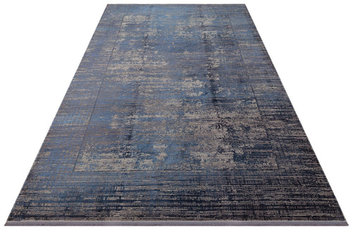 Modern Area Rug – Navy Blue Machine Made Rug With Soft Texture & Anti Slip