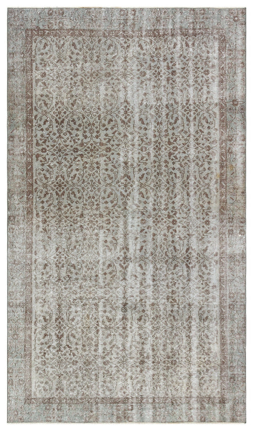 Atina Grey Vintage Wool Handmade Area Rug 5'3" x 9'0"