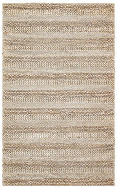 Handmade Jute Rug – Grey Striped Natural Fiber Carpet | Durable Flatweave Mat