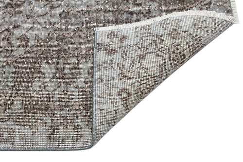 Atina Grey Vintage Wool Handmade Area Rug 5'3" x 8'11"