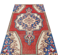 Kavala Red Classic Wool Handmade Area Rug 3'8" x 6'7"