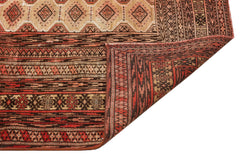 Kavala Red Classic Wool Handmade Area Rug 4'0" x 5'1"