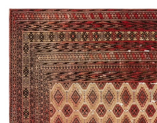 Kavala Red Classic Wool Handmade Area Rug 4'0" x 5'1"